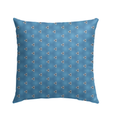 Elegant Oriental Pagoda pattern on outdoor pillow.